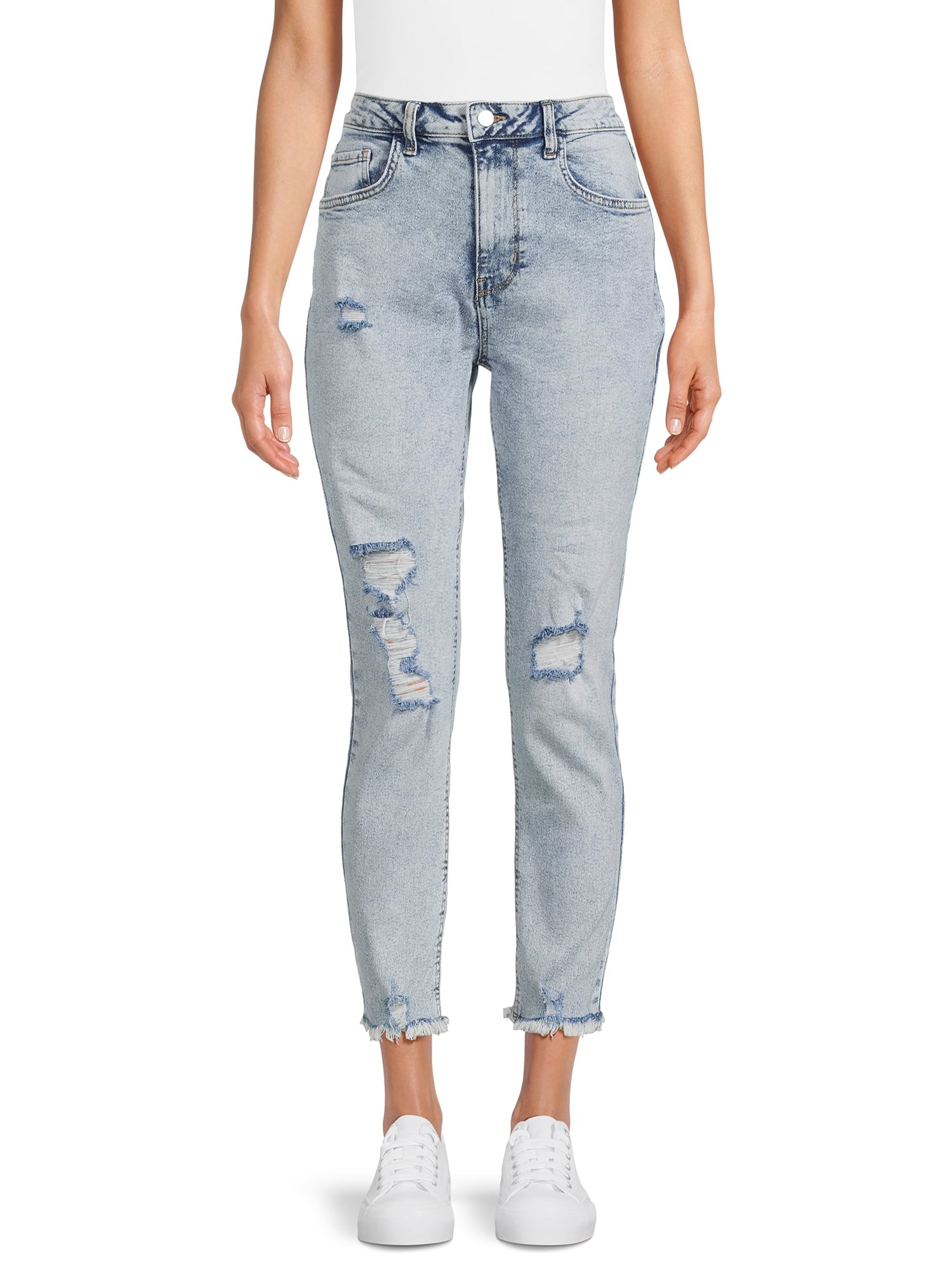 No Boundaries Juniors High Rise Mom Jeans Sizes 1 21 Walmart