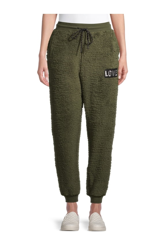 Juniors' High Rise Plush Joggers