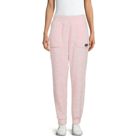 No Boundaries Juniors' High Rise Plush Joggers