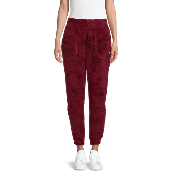 No Boundaries Juniors' High Rise Plush Joggers