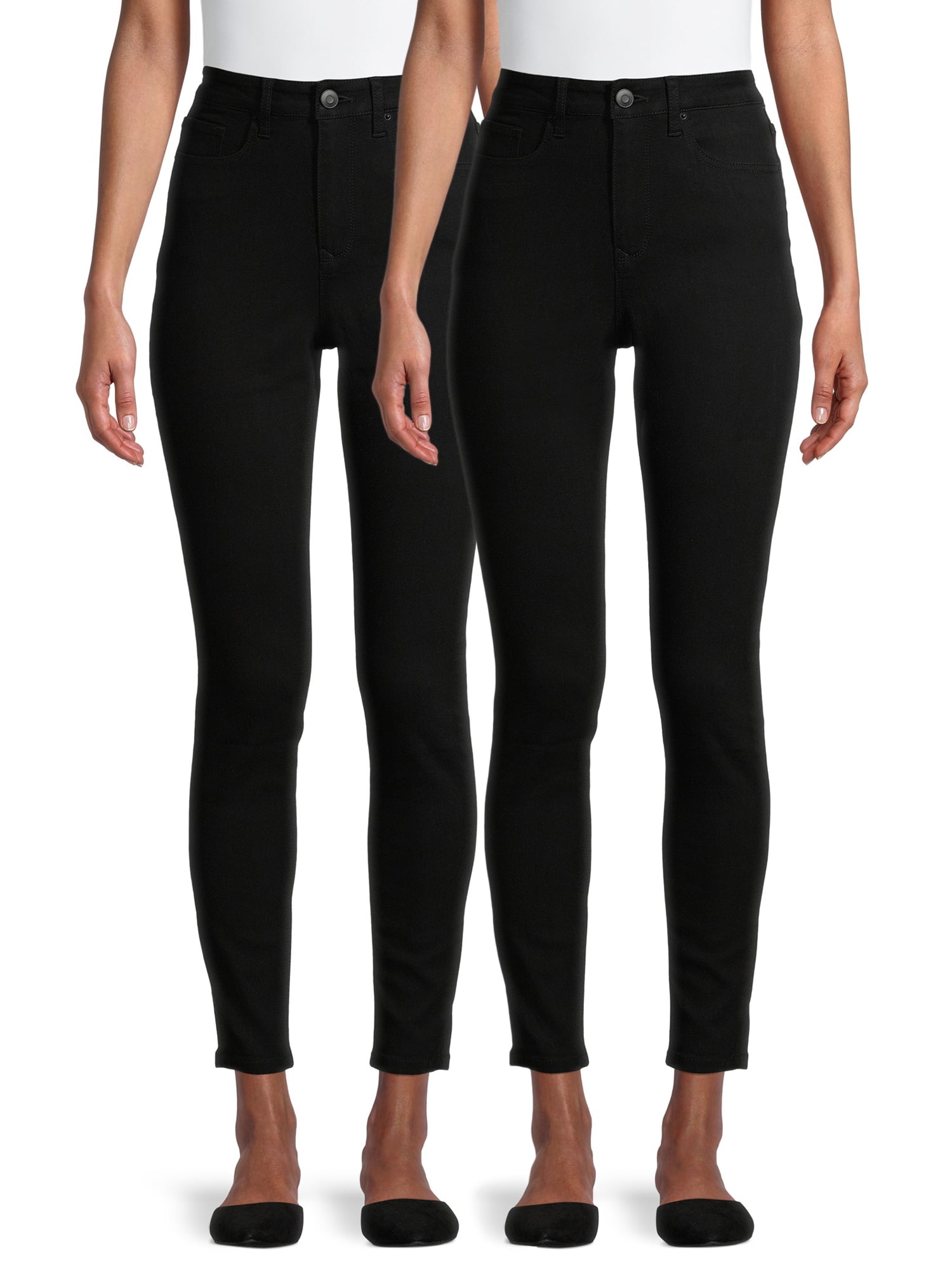 No Boundaries High Rise Skinny Jeans, 2-Pack, Women's