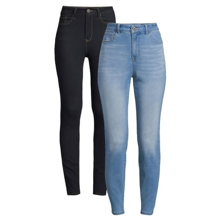 No Boundaries High Rise Skinny Jeans, 2-Pack, Women's