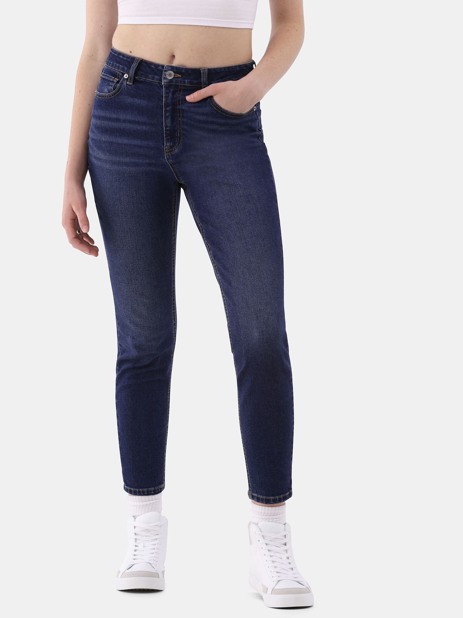 No Boundaries High Rise Skinny Jeans, 28.5” Inseam, Women’s and Women's