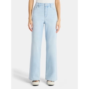 No Boundaries High Rise Baggy Wide Leg Jeans, 32" Inseam, Women's and Women's Plus Sizes XXS-4X