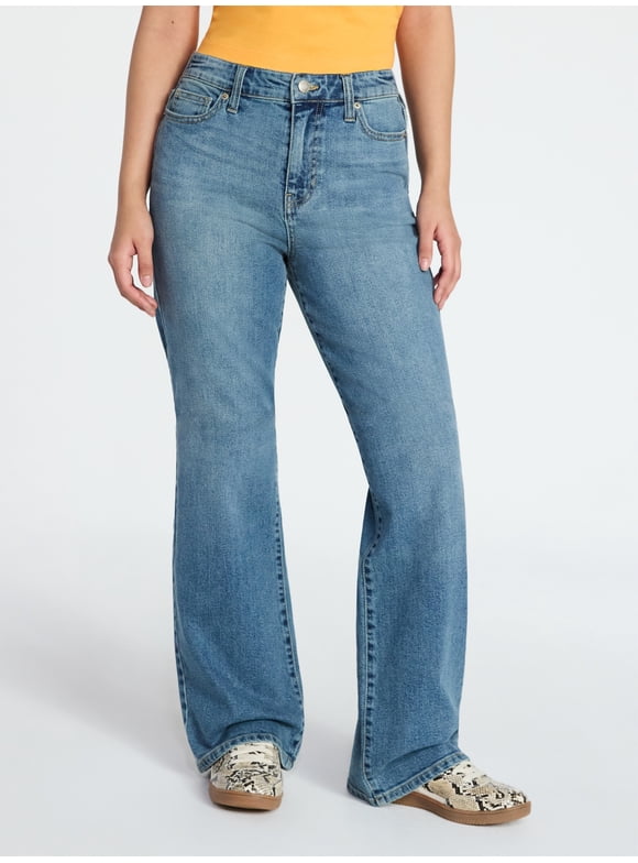 High Rise Baggy Wide Leg Jeans, 32" Inseam, Women's and Women's Plus XXS-4X