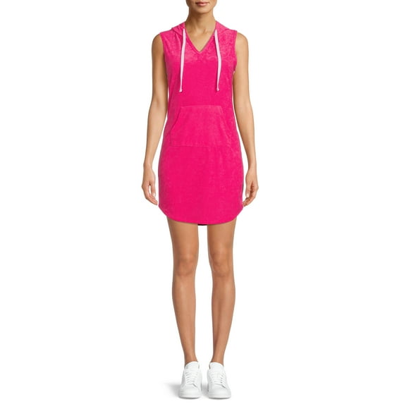 No Boundaries Juniors’ Hooded Terry Dress
