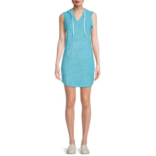 No Boundaries Juniors’ Hooded Terry Dress