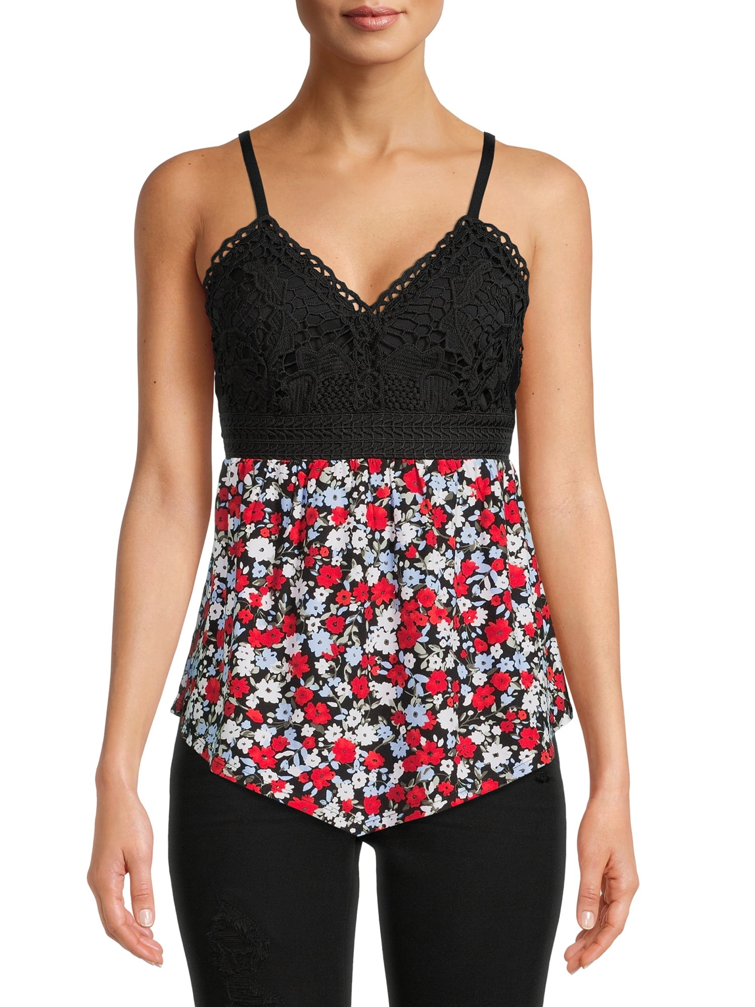 Black lace babydoll top sales