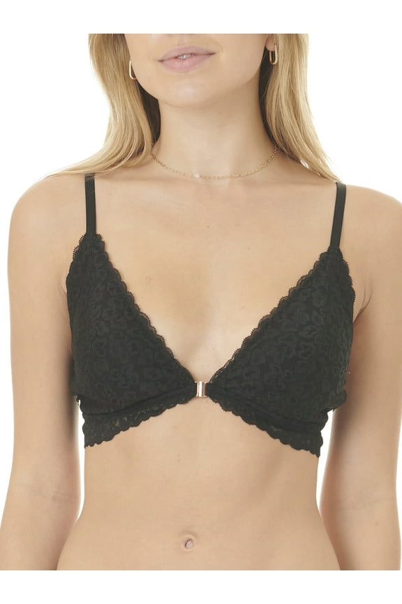 Juniors Lace Front Close Bralette