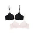 thumbnail image 1 of No Boundaries Juniors' Lace T-Shirt Bra, 2-Pack, 1 of 5