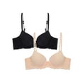 thumbnail image 1 of No Boundaries Juniors' Lace T-Shirt Bra, 2-Pack, 1 of 5