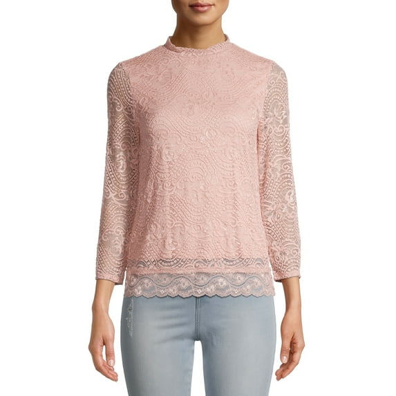 No Boundaries Juniors' Lace Top
