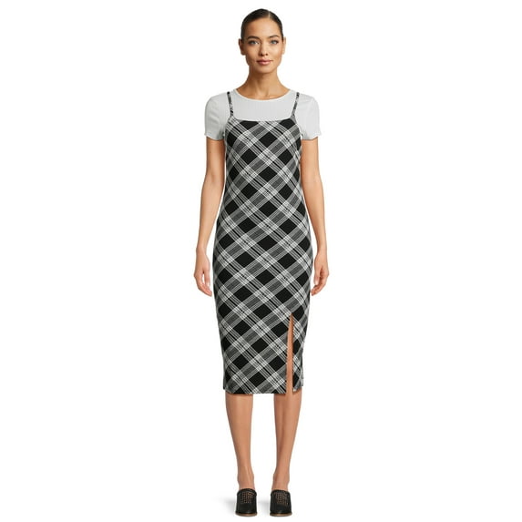 No Boundaries Juniors’ Layered Tee and Dress Set, 2-Piece, Sizes XS-3XL
