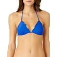 thumbnail image 1 of No Boundaries Juniors' Lettuce Edge Triangle Bikini Swim Top, 1 of 6