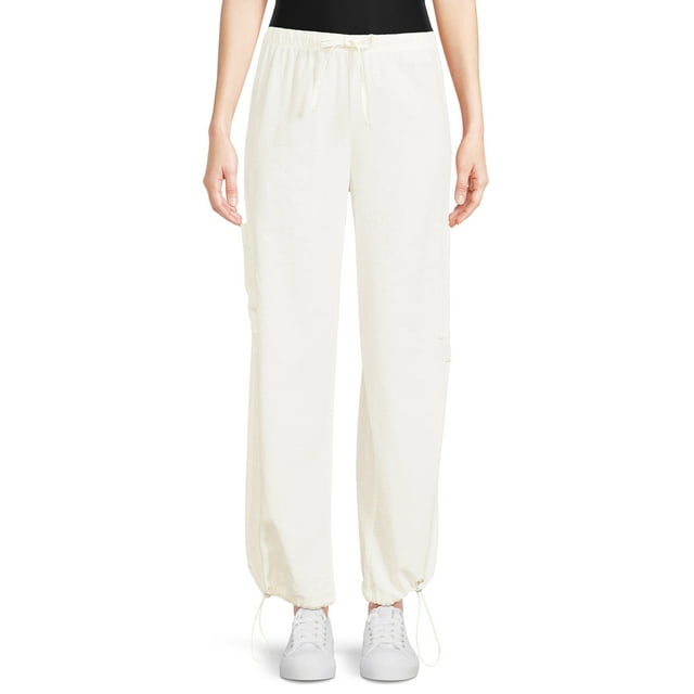 No Boundaries Linen Cargo Pants, Women's and Women's Plus