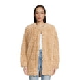 thumbnail image 1 of No Boundaries Juniors' Long Faux Fur Jacket, Size XS-XXXL, 1 of 5