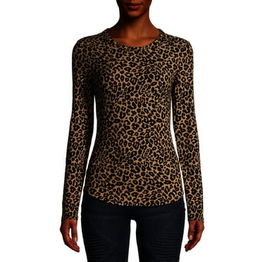No Boundaries Juniors' Long Sleeve Crew Neck Rib Tee