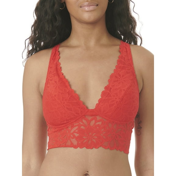 No Boundaries Juniors Longline Lace Bra