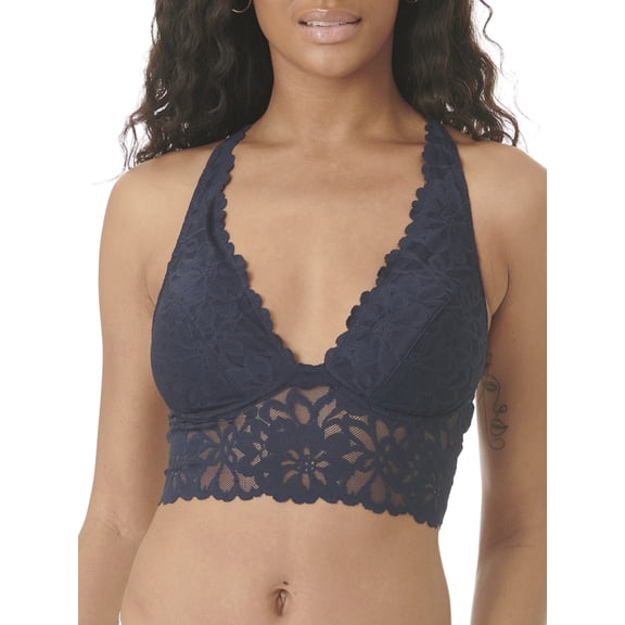 No Boundaries Juniors Longline Lace Bra