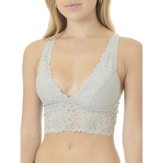 No Boundaries Juniors Longline Lace Bra