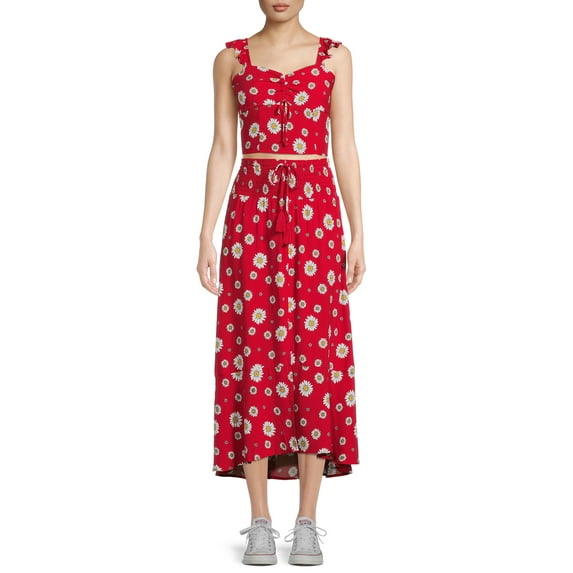 No Boundaries Juniors Maxi Skirt Set, 2-Piece