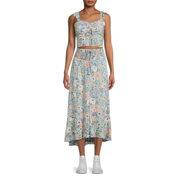 No Boundaries Juniors Maxi Skirt Set, 2-Piece