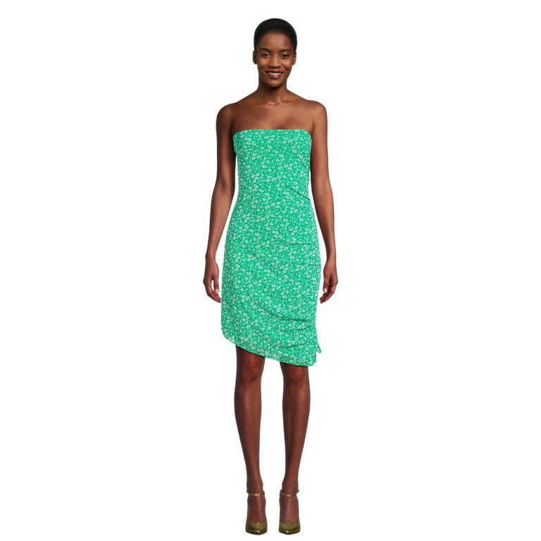 No Boundaries Juniors Ruched Mesh Tube Dress Walmart