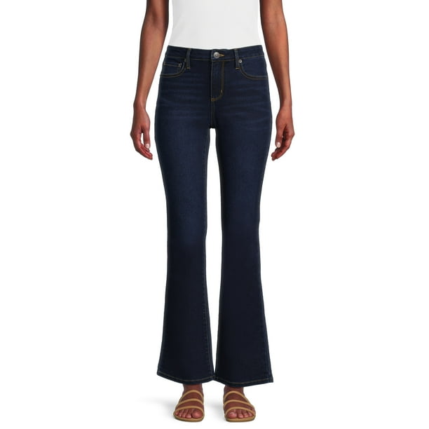 No Boundaries Juniors' Mid Rise Bootcut Jeans, Sizes 1-21 - Walmart.com