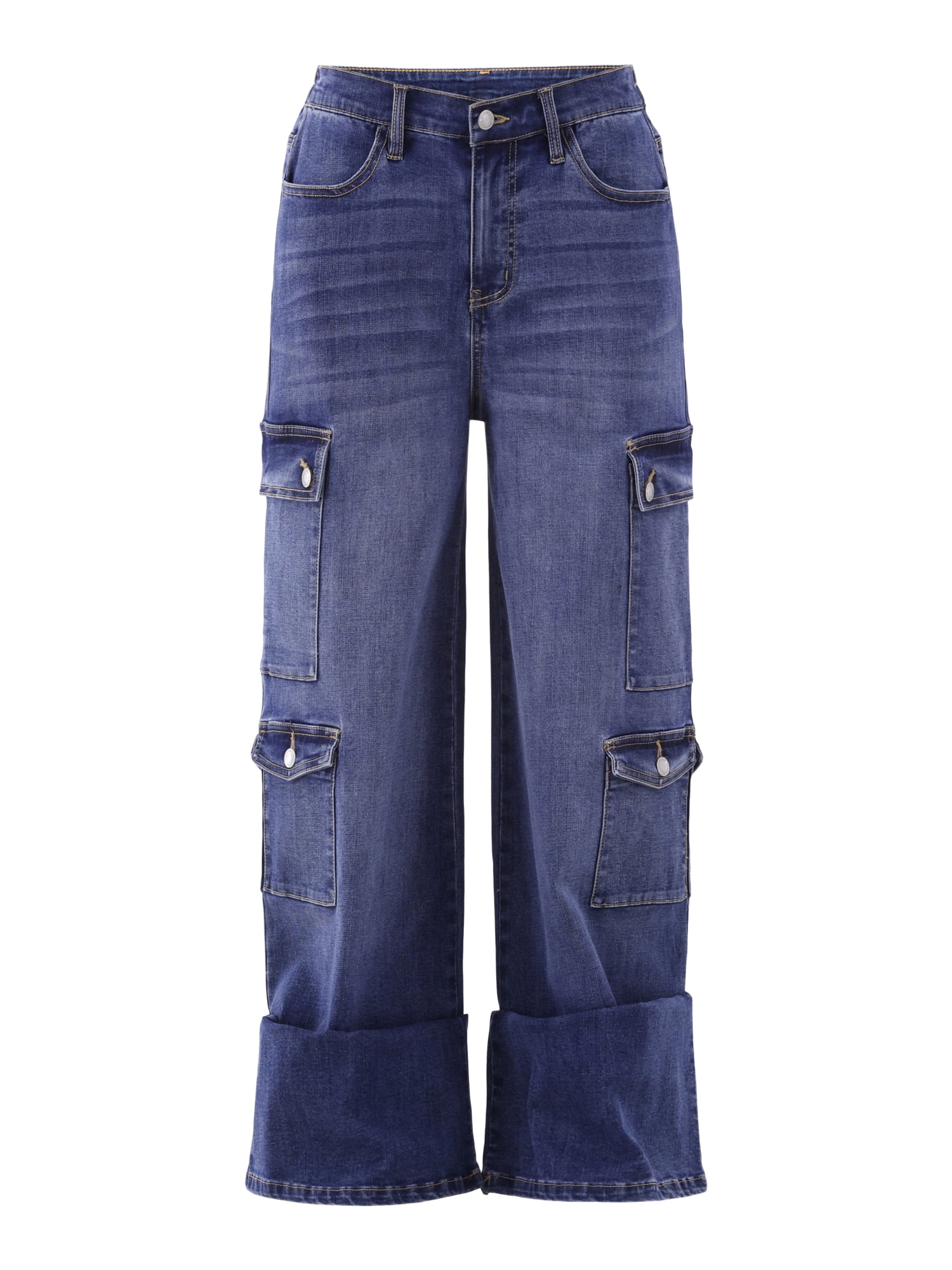 No Boundaries Mid Rise Flare Jeans, 32” Inseam, Women’s and Women’s