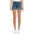 thumbnail image 1 of No Boundaries Midrise Double Button Shorts, Women's and Women's Plus, 1 of 5