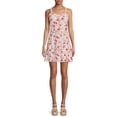 thumbnail image 1 of No Boundaries Juniors’ Milk Maid Button Front Dress, 1 of 5