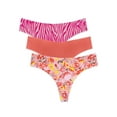 thumbnail image 1 of No Boundaries Juniors' No Show Thong Panty, 3-Pack, 1 of 5
