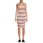 No Boundaries Long Sleeve Metallic Strip Dress - Walmart.com
