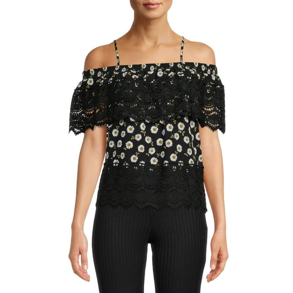 No Boundaries Juniors' Off-The-Shoulder Blouse