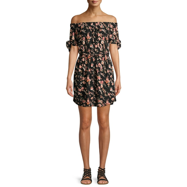 No Boundaries Juniors Off the Shoulder Dress Walmart