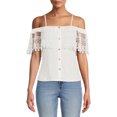 thumbnail image 1 of No Boundaries Juniors’ Off the Shoulder Top, 1 of 5