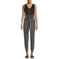thumbnail image 1 of No Boundaries Juniors Paperbag Waist Jumpsuit, 1 of 5