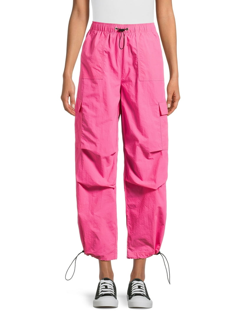 No Boundaries Juniors' Parachute Pants Lightweight Relaxed