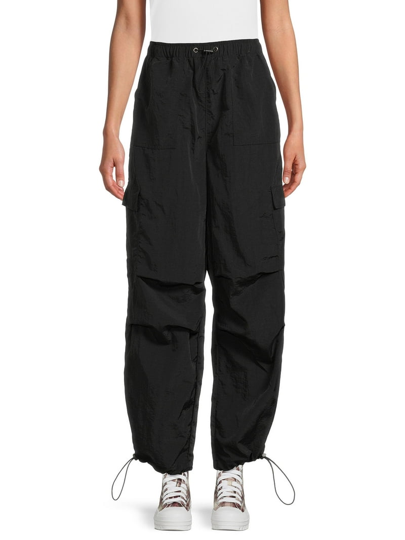 【BAON】[unisex] Paldos Snap Parachute Nylon Wide Pants No Boundaries Juniors' Parachute Pants, Sizes XS-XXXL, 29.5