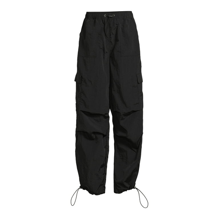 No Boundaries Juniors and Juniors Plus Parachute Pants, 30” Inseam