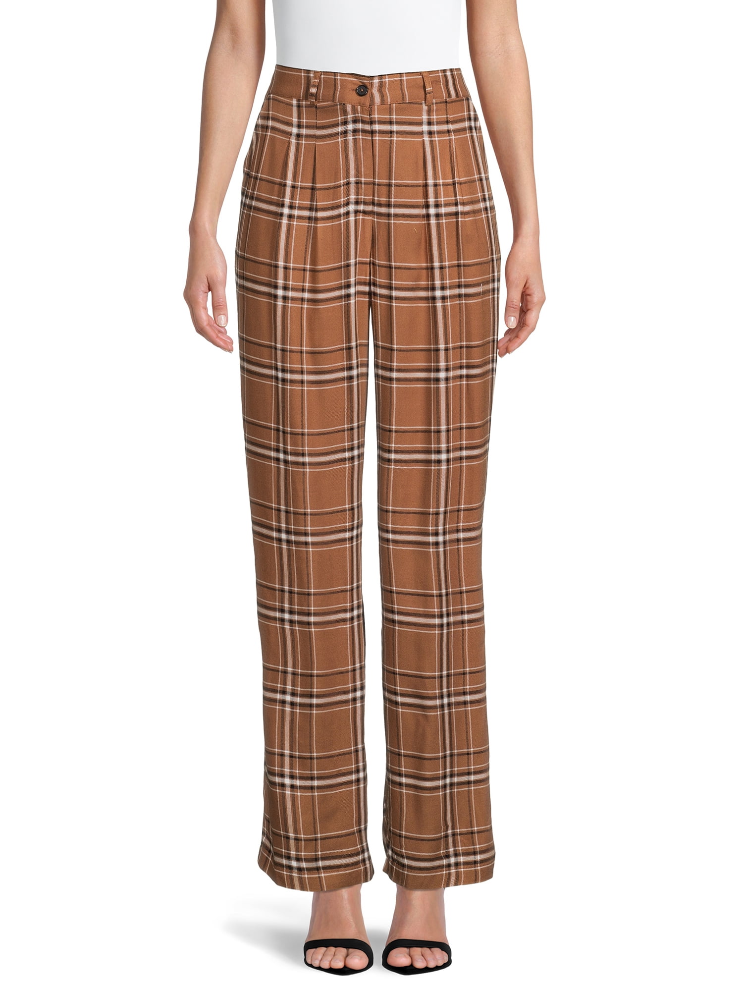 No Boundaries Juniors' Plaid Trousers - Walmart.com