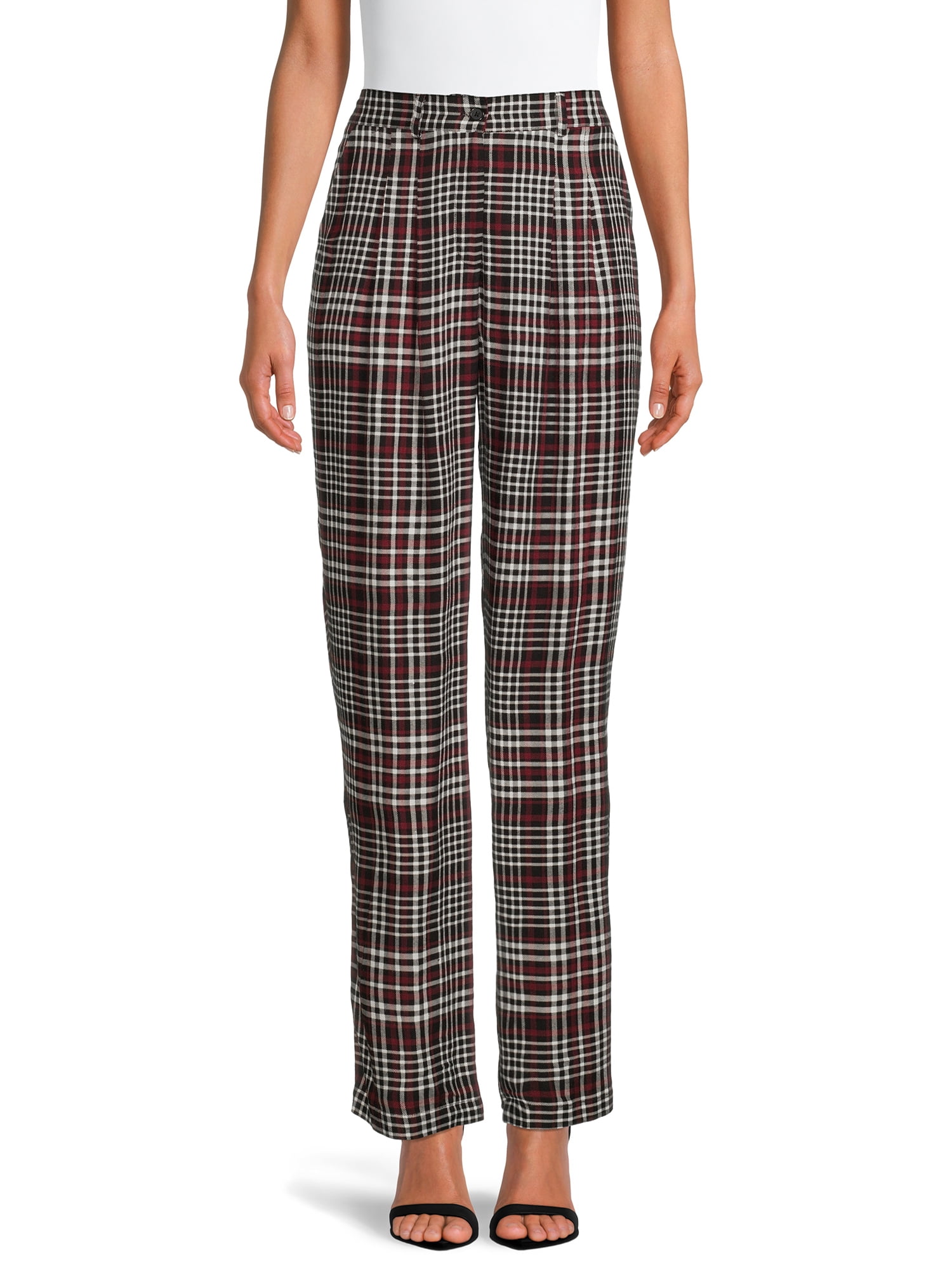 No Boundaries Juniors Plaid Trousers
