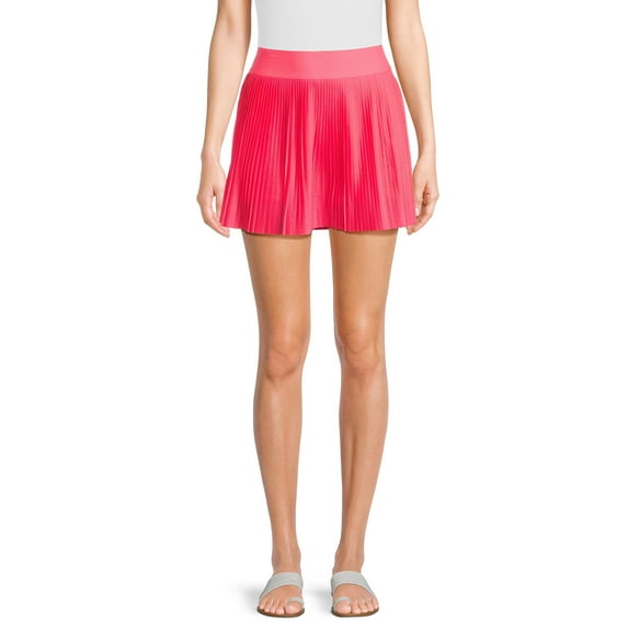 No Boundaries Juniors Pleated Mesh Skort, Sizes XS-XXXL