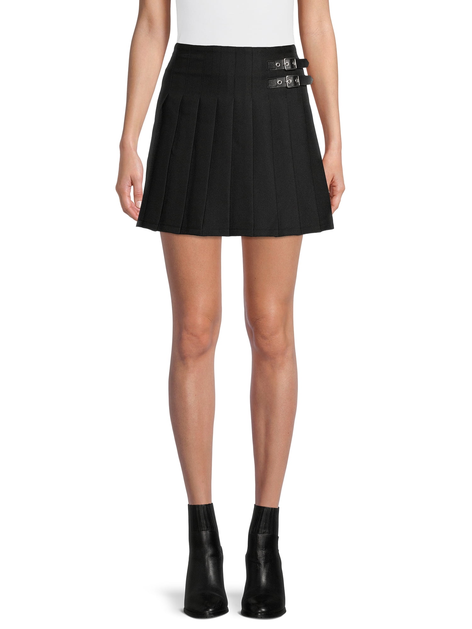 No Boundaries Juniors' Pleated Skirt - Walmart.com