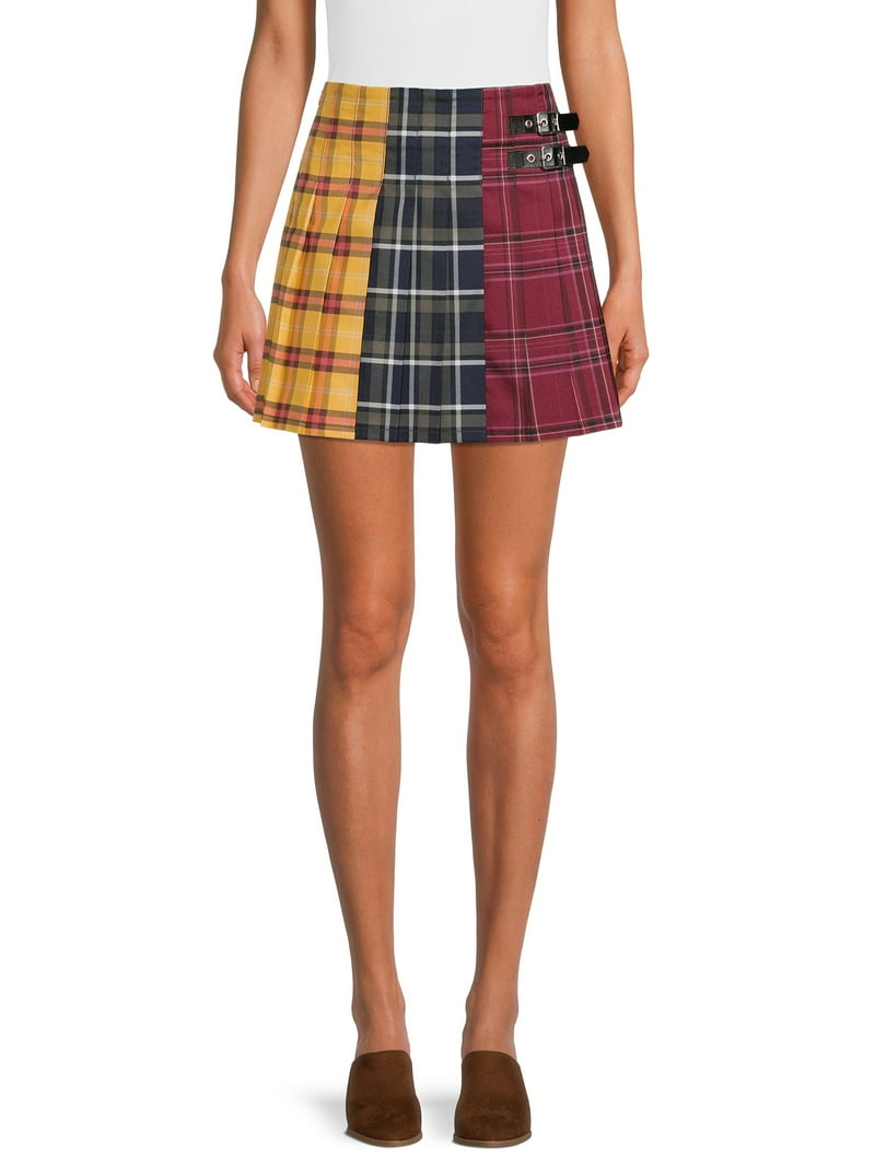 No Boundaries Juniors' Pleated Skirt - Walmart.com
