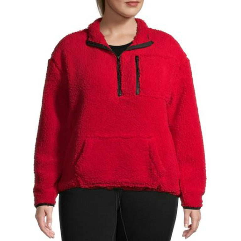 Walmart womens sherpa pullover sale