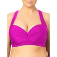 thumbnail image 1 of No Boundaries Juniors Plus Retro Front Swim Top, Sizes 1X-3X, 1 of 4