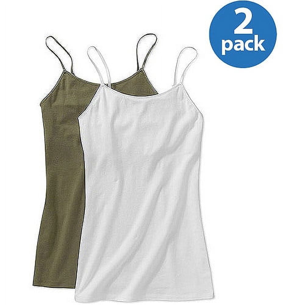 No Boundaries Juniors Plus Shelf Bra Cami, 2Pack