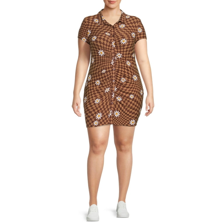No Boundaries Juniors Plus Shirt Dress Walmart