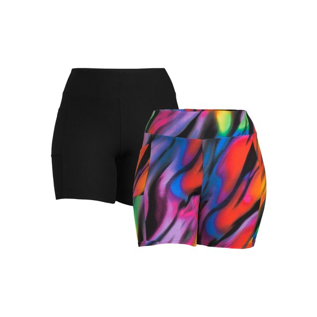 No Boundaries Juniors Plus Size Bike Shorts with Cell Phone Pockets, 7